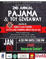 2nd Annual Pajama & Toy Giveaway at Suffolk County Sheriff's in Yaphank 1-3-24